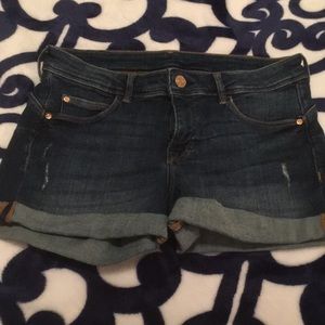 H&M dark denim shorts